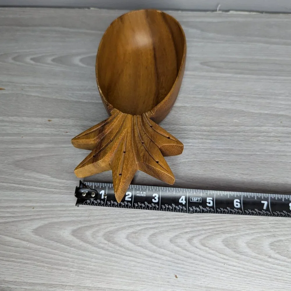 Vintage Monkey Pod Wood Carved Pineapple Shaped Wooden Bowls/Dishes Set …